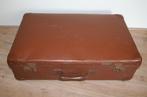 Koffer Bruin Brocante, Sieraden, Tassen en Uiterlijk, Koffers, 60 tot 70 cm, Overige materialen, Gebruikt, Slot