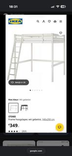 Ikea hoogslaper met zgan matras 300 euro, Huis en Inrichting, Slaapkamer | Stapelbedden en Hoogslapers, Hoogslaper, Tweepersoons