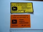 sticker oud John DEERE traktor Cruijsen grondverzet landbouw, Verzenden, Zo goed als nieuw, Bedrijf of Vereniging