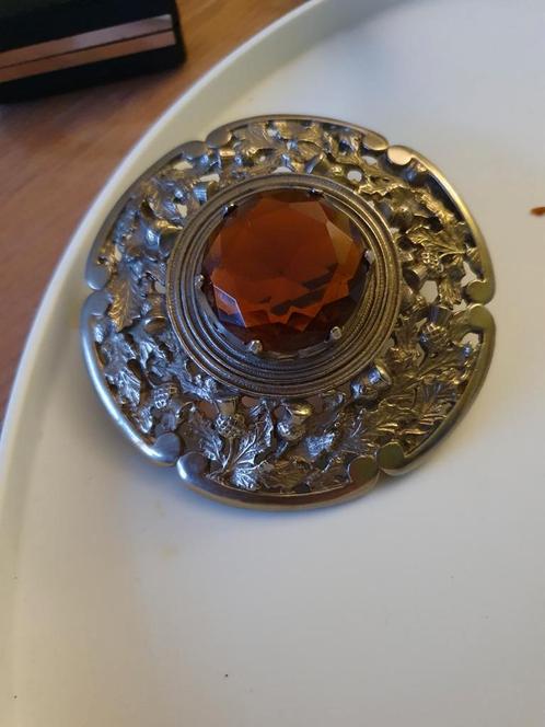 Schotse sjerp broche, Sieraden, Tassen en Uiterlijk, Broches, Overige materialen, Zilver, Ophalen of Verzenden