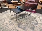 Salon/bijzettafel 2-Delig €99,zwart metaal Direct/Leverbaar, Ophalen, 50 tot 100 cm, Vierkant, Nieuw