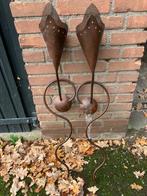 Twee metalen wandlampen, Ophalen of Verzenden, Zo goed als nieuw, Metaal