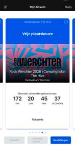 Rock werchter the hive camping kaartjes 6x, Drie personen of meer