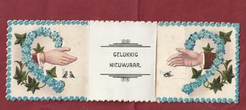 RELIEF OPEN KLAP KAART UIT BEGIN 1900 ZEER MOOIE KAART KH868 beschikbaar voor biedingen