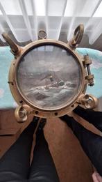 Koperen patrijspoort met schilderij, Ophalen