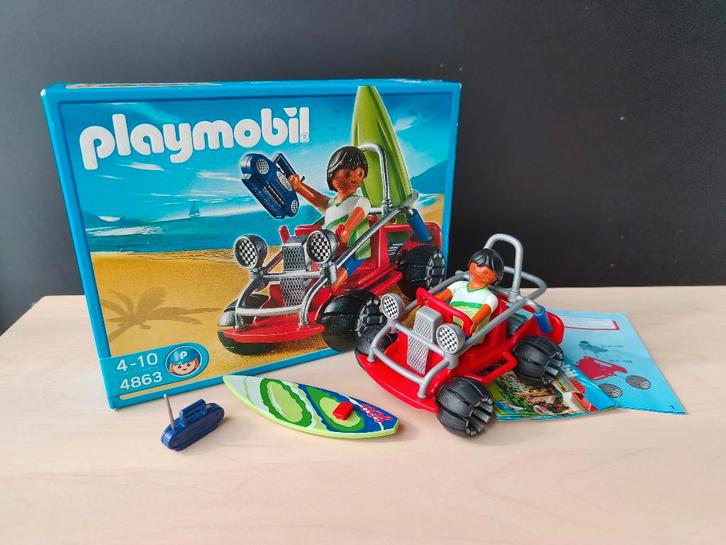 P800 – 4863 Strandbuggy met surfplank, Kinderen en Baby's, Speelgoed | Playmobil, Gebruikt, Complete set, Ophalen of Verzenden