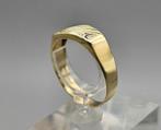 Vintage gouden zegelring met diamant. 2025/344., 20 of groter, ., Ophalen of Verzenden, Zo goed als nieuw