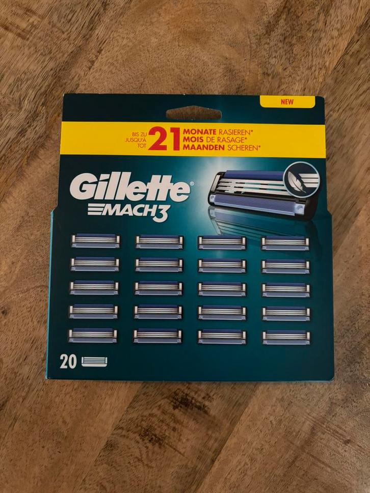 Gillette Mach 3 navulmesjes 20 stuks – Nieuw & gesealed, Sieraden, Tassen en Uiterlijk, Uiterlijk | Gezichtsverzorging, Nieuw