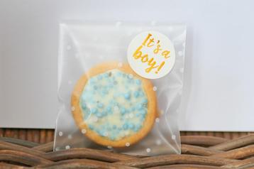 Geboorte en babyshower traktatie - geboortekoekje in zakje beschikbaar voor biedingen