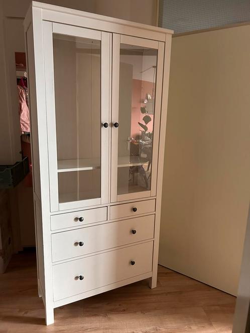 Ikea hemnes vitrine kast, Huis en Inrichting, Kasten | Vitrinekasten, Gebruikt, 150 tot 200 cm, 50 tot 100 cm, 25 tot 50 cm, Ophalen of Verzenden