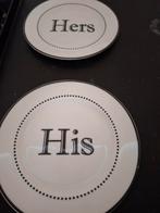 His & Hers Borden Set, Huis en Inrichting, Ophalen of Verzenden, Zo goed als nieuw