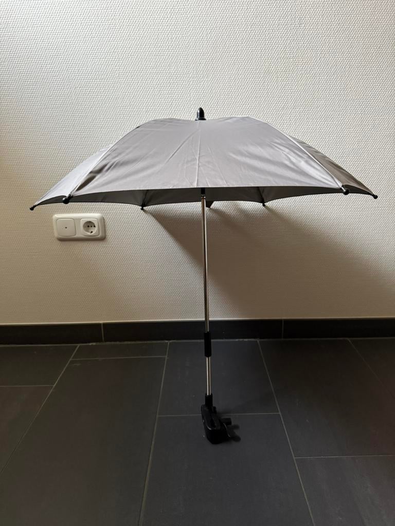 Titaniumbaby parasol met universele klem - kleur mid grey, Ophalen, Zo goed als nieuw, Zweefparasol