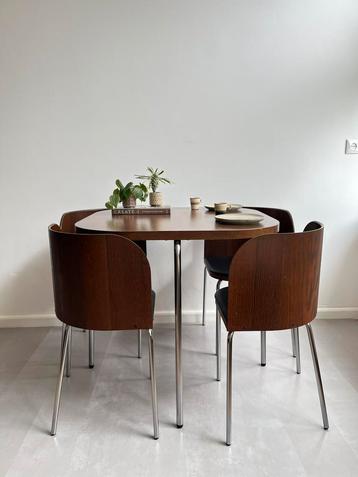 Vintage eettafel met stoelen IKEA Fusion, Sandra Kragnert beschikbaar voor biedingen