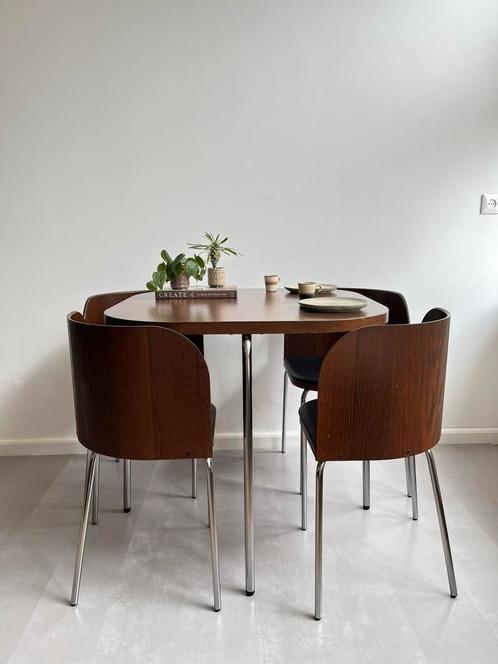 Vintage eettafel met stoelen IKEA Fusion, Sandra Kragnert, Huis en Inrichting, Tafels | Eettafels, Gebruikt, 50 tot 100 cm, 50 tot 100 cm