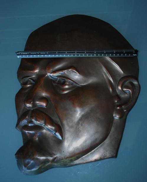 Masker van Lenin BRONS!, Antiek en Kunst, Curiosa en Brocante, Ophalen of Verzenden