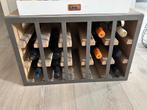 Houten wijnrek met stalen accent voor 15 flessen, Ophalen, 5 tot 15 flessen, Zo goed als nieuw, Minder dan 50 cm
