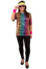 Neon panterprint T-shirt nu van € 19,95 voor € 11,95, Ophalen of Verzenden, Nieuw, Kostuum, Carnaval