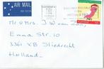 Australië 1988 Kerstmis naar Sliedrecht vogel, Ophalen of Verzenden, Envelop