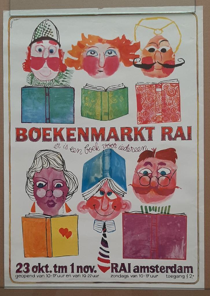 Boekenmarkt RAI – ca. 1970 - Er is een boek voor iedereen, Verzamelen, Posters, Gebruikt, Ophalen of Verzenden