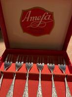Vintage Amefa Gebaksvorkjes Set, Ophalen of Verzenden