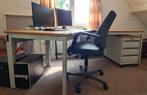 Hoekbureau met ladekast en stoel, Ophalen of Verzenden, Gebruikt, Bureau