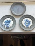3 Tinnen Bordjes, Antiek en Kunst, Antiek | Tin, Ophalen of Verzenden