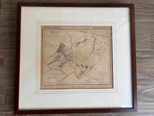 Antieke pentekening gemeente Leersum uit 1867, Antiek en Kunst, Kunst | Etsen en Gravures, Ophalen of Verzenden