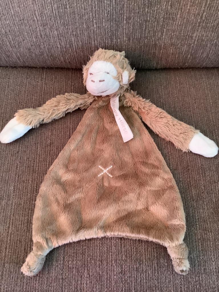 Happy Horse aap knuffeldoekje lapje bruin 5 euro, Ophalen of Verzenden, Zo goed als nieuw, Overige typen