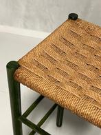 Jaren 70 kruk vintage barkruk groen kookeilandkruk bar stool, Ophalen, Gebruikt, Met voetsteun, 60 tot 90 cm