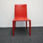 Arper Norma Design eetkamerstoelen | Leren stoelen Rood, Gebruikt, Ophalen of Verzenden, Metaal, Vijf, Zes of meer stoelen