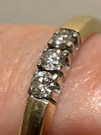 Gouden ring Diamonde met 3 natuurlijke VS diamanten! 16,75mm, Sieraden, Tassen en Uiterlijk, Ringen, Ophalen of Verzenden, Kleiner dan 17
