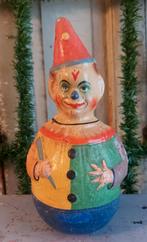 Antieke paper-mache roly poly tuimelaar clown 1900-1920, Antiek en Kunst, Ophalen of Verzenden