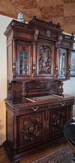 Antiek noten kast, Ophalen, Zo goed als nieuw, Minder dan 50 cm