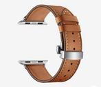 Horlogebandje (echt leer) Iwatch / Apple 42/44/45 en 49 mm, Bandje, Nieuw, Ophalen of Verzenden, Apple