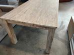 Eettafel Teak White Wash 220 x 100cm. Nieuw/demo, Ophalen, 100 tot 150 cm, Teakhout, Vijf personen of meer