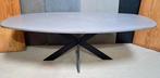 Industriële betonstuc eettafel in deens ovaal, Vijf personen of meer, Rechthoekig, Nieuw, 200 cm of meer