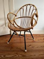 Rotan kinderstoeltje retro vintage stoel, Gebruikt, Ophalen, Stoel(en)