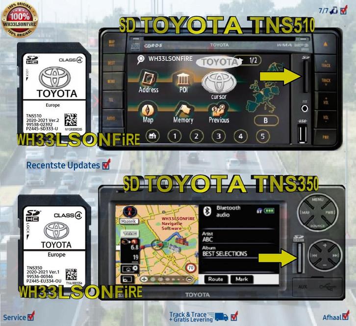 Toyota navigatie SD kaart TNS510 - TNS350, Computers en Software, Navigatiesoftware, Landkaarten, Heel Europa, Ophalen of Verzenden