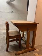 Vintage schoolbank met stoel voor kleuter, Huis en Inrichting, Bureaus, Ophalen, Gebruikt, Bureau