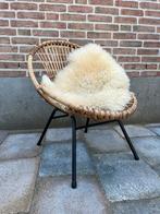 Vintage rotan kuipstoel,, Ophalen, Gebruikt, Minder dan 75 cm, Riet of Rotan
