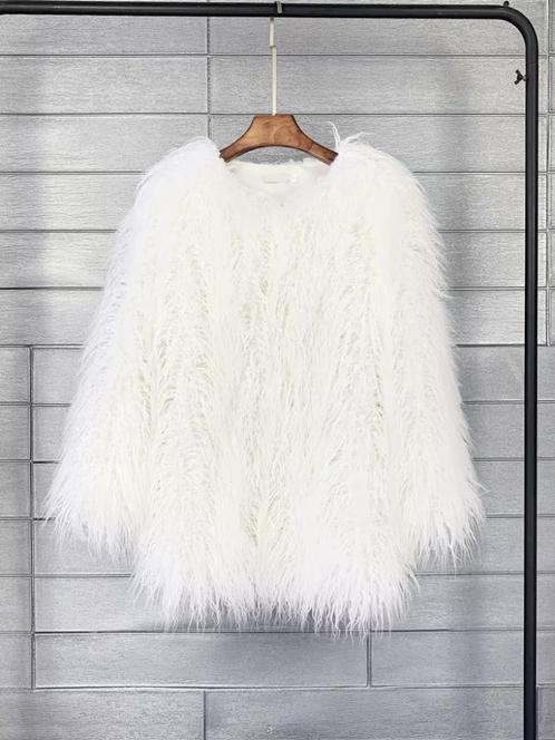 Witte dames bontjas in diverse maten, Kleding | Dames, Jassen | Winter, Nieuw, Wit, Verzenden