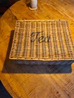 Rieten theedoos 12 vaks, Huis en Inrichting, Ophalen, Zo goed als nieuw, Bord