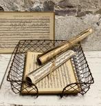 Brocante oud Frans draad archiefmandje / postbakje, Antiek en Kunst, Verzenden