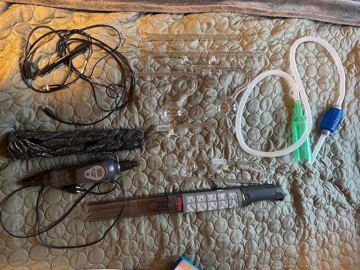 Aquarium accessoires set incl. Glazen in- en uitlaatbuizen, Dieren en Toebehoren, Vissen | Aquaria en Toebehoren, Zo goed als nieuw