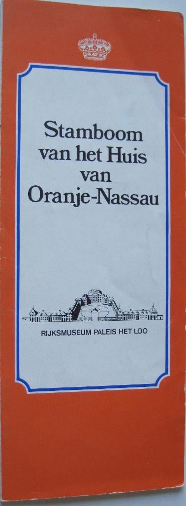 stamboom van de Oranjes tot Willem Alexander, Verzamelen, Koninklijk Huis en Royalty, Ophalen of Verzenden, Zo goed als nieuw