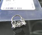 septum piercing ring tragus helix ster crystal rave gothic, Verzenden, Nieuw, Staal, Neuspiercing
