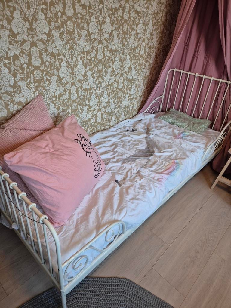 Meegroeibed ikea, Kinderen en Baby's, Kinderkamer | Bedden, Gebruikt, 180 cm of meer, 70 tot 85 cm, Lattenbodem, Ophalen