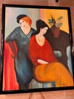 Handgeschilderd art deco Itzchak Tarkay stijl, Ophalen