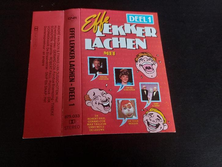 EFFE LEKKER LACHEN - DEEL 1 (CASSETTEBANDJE), Cd's en Dvd's, Cassettebandjes, Zo goed als nieuw, Origineel, Humor en Cabaret, 1 bandje
