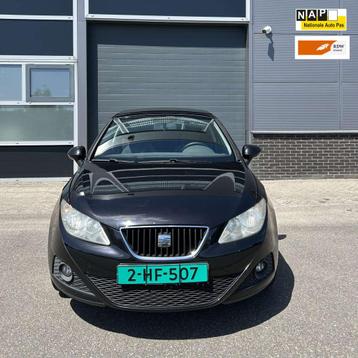 SEAT IBIZA ZWART PANO AIRCO GETINTE RAMEN 1.2  2011 Zwart//  beschikbaar voor biedingen